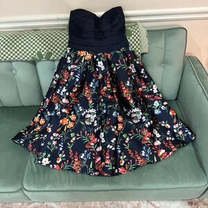 Floral Strapless Dress